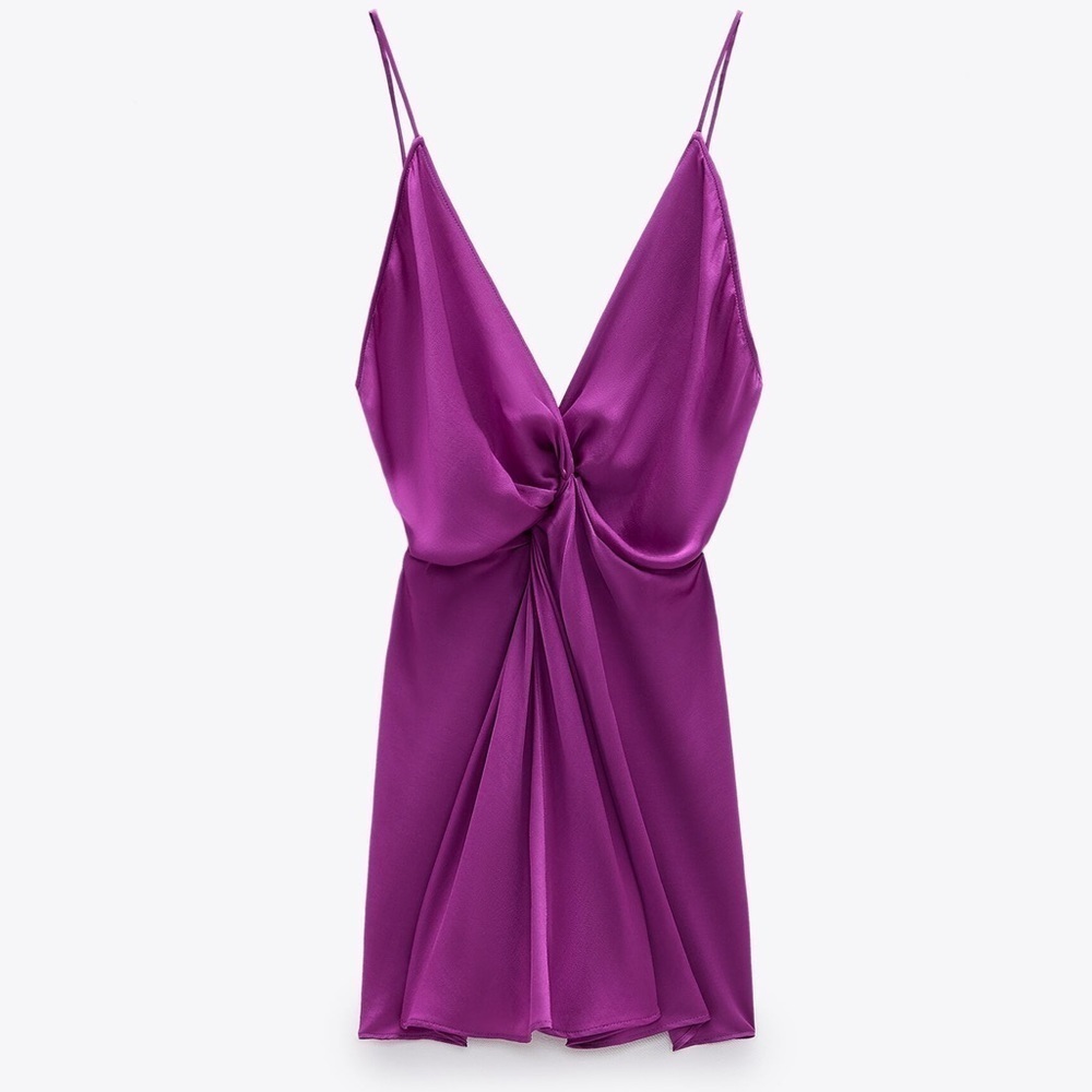 [Zara] Satin Twist Knot Camisole Top